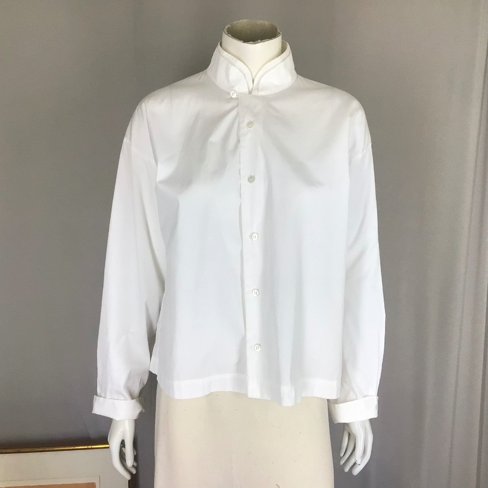 Double collar cotton shirt Eskandar